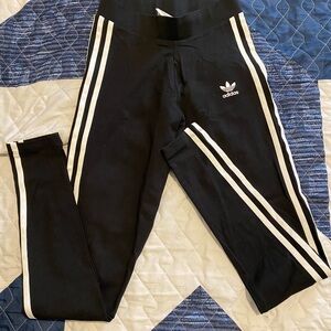 Adidas  women’s cotton Black Leggings with White Accents